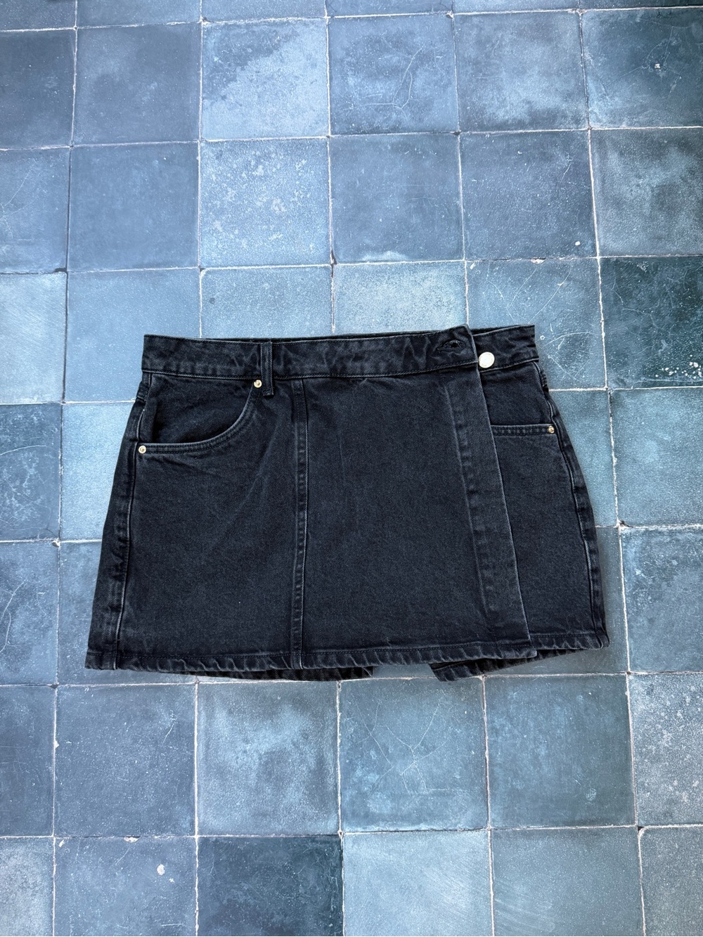 Zara Wrap Denim Skirt